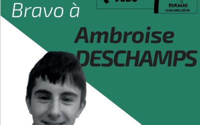 Bravo à Ambroise DESCHAMPS, nouveau ceinture noire :)