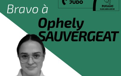 Bravo à Ophélie Sauvergeat, nouvelle Ceinture Noire !