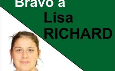 Bravo à Lisa Richard qui valide son 3e dan ! Lisa a débuté le judo dans la section de St Marcellin. Travailleuse acharnée, elle a participé aux championnats de France dans chaque catégorie d&rsquo;âge, et notamment en séniors 1ere division. Aujourd&rsquo;hui, Lisa a intégré les structures d&rsquo;entraînement de haut niveau grenobloises, mais elle reste en contact du club où on la voit régulièrement les vendredis soirs et lors des différents stages. Elle est un exemple pour nos plus jeunes judokas.
