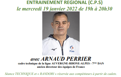 Entraînement avec Arnaud Perrier le 19 janvier 2022
