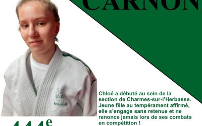 Bravo à Chloé CARNON nouvelle Ceinture Noire !
