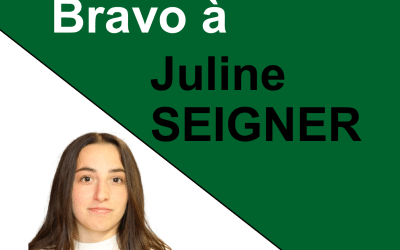 Bravo à Juline Seigner qui valide son 2e dan ! Juline a débuté le judo dans la section de Peyrins. Judoka assidue, elle sait également donner de son temps pour s&rsquo;occuper des jeunes pousses au sein des sections de Pont-en-Royans et de Peyrins !