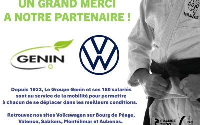 Un grand MERCI à notre partenaire WOLKWAGEN Genin
